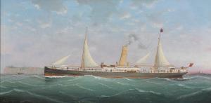 MILLER CAPT. Charles Keith 1836-1907,SS Wimmera near South Head,1904,Shapiro AU 2021-03-30