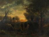 MILLER Charles 1800-1900,PASTORAL SCENE AT DUSK,Sloans & Kenyon US 2013-04-19