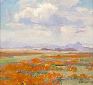 MILLER Evylena Nunn 1888-1966,Mountain landscape with poppy field,John Moran Auctioneers 2016-01-27