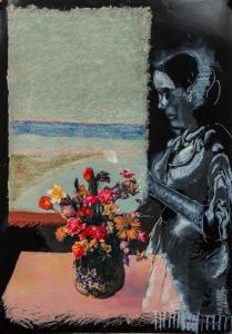 MILLER,Figure and Flowers Before an Open Window,Rowley Fine Art Auctioneers GB 2019-03-16