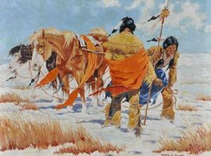 MILLER FRANK D 1900-1900,indian Scouts,Elder Fine Art AU 2015-12-06