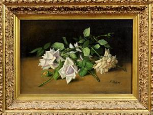 MILLER Franklin H 1843-1911,Still Life with White Roses,Clars Auction Gallery US 2017-10-15