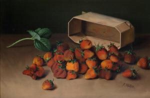 MILLER Franklin H 1843-1911,Strawberries Fresh out of the Box,1911,Barridoff Auctions US 2016-10-28