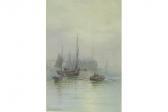 MILLER Fred 1886-1897,Fishing vessels near harbour,Burstow and Hewett GB 2015-07-29
