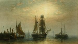 MILLER Frederick 1837-1874,Shipping on a Calm at Dusk,Bonhams GB 2014-10-14
