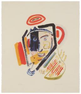 MILLER Henry 1891-1980,Abstracted face,1991,John Moran Auctioneers US 2023-10-04