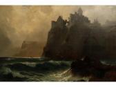MILLER JAMES H 1884-1903,A view of a cliff top castle above rough seas and ,Duke & Son GB 2015-04-16