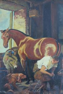 Miller Joan,Farrier shoeing a horse,Golding Young & Mawer GB 2017-11-01