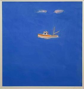 MILLER John 1931-2002,Passing Boat and Pink Cloud,David Lay GB 2024-04-11
