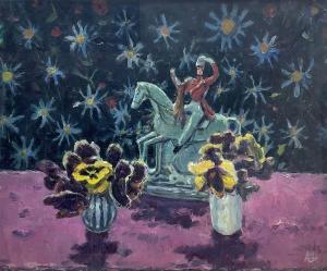 MILLER John 1911-1975,Staffordshire Figure and Pansies,David Duggleby Limited GB 2023-03-17