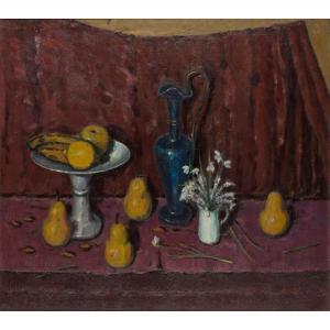 MILLER John 1893-1975,STILL LIFE WITH PEARS AND BLUE PITCHER,Lyon & Turnbull GB 2020-06-16