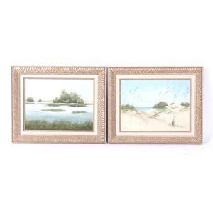 MILLER Kathy 1900-1900,Pair shore scenes,Ripley Auctions US 2019-10-19