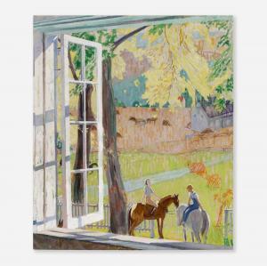 MILLER Mildred Bunting,Untitled (Scene with Horses),Rago Arts and Auction Center 2023-11-10