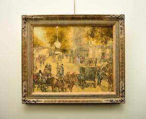 MILLER Peter 1978,Busy Street Scene with Horse and Carriages,Halls GB 2024-02-07