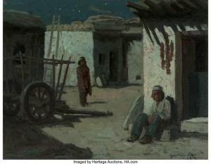 MILLER Ralph Davidson 1858-1945,In Hopi Village,Heritage US 2021-10-08
