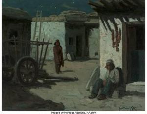 MILLER Ralph Davidson 1858-1945,In Hopi Village,Heritage US 2022-06-24