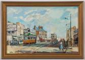 MILLER Robin 1900-1900,TOWNSCAPE WITH TRAMS,McTear's GB 2015-07-12