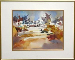 MILLER S,Abstract Scene with Bridge,Clars Auction Gallery US 2010-04-10