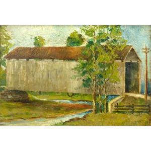 MILLER WILLIAMS Cora 1900-1900,Covered Bridge,Kodner Galleries US 2016-08-10