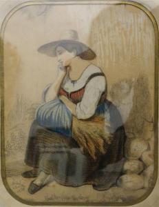 Millet Albert,Paysanne pensive,19th century,Conan-Auclair FR 2019-03-13