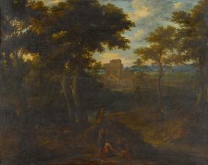 MILLET Francisque I,A classical landscape with figures in the foregrou,Sotheby's 2023-09-20