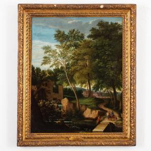 MILLET Francisque I 1642-1679,Paesaggio con la fuga in Egitto,Wannenes Art Auctions IT 2023-09-25