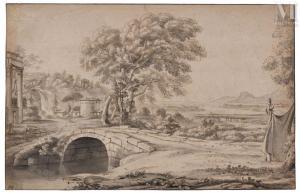 MILLET Francisque I 1642-1679,Paysage au pont,Millon & Associés FR 2024-03-21