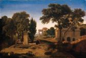 MILLET Francisque II,A Landscape with Figures and Classical Buildings,Christie's 1998-10-23