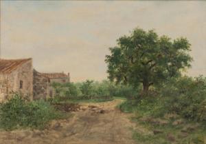 MILLET James 1846-1903,Chemin de campagne,1892,Dogny Auction CH 2019-03-12