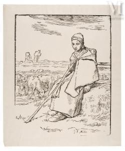 MILLET Jean Baptiste 1831-1906,La grande Bergère assise,Millon & Associés FR 2023-05-23