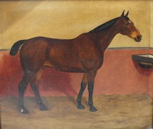 MILLIGAN G.F,A study of a bay horse in stable,1904,Cuttlestones GB 2018-06-07