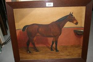 MILLIGAN G.F,Portrait of a horse in a stable,1904,Lawrences of Bletchingley GB 2018-01-23