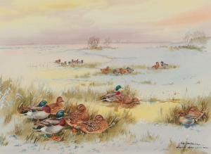 MILLIKEN Robert William 1920-2014,WINTER, LOUGH BEG,1963,Ross's Auctioneers and values IE 2024-01-24