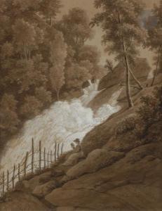 MILLIN DU PERREUX Alexandre Louis R.,Femme lisant au bord d\’une cascade,1808,Ader 2019-03-29