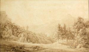 MILLIN DU PERREUX Alexandre Louis R.,Scéne galante dans un paysage de forêt,1796,Aguttes 2019-11-19