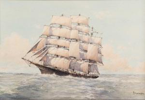 MILLINGTON John 1891-1948,Tea clipper at sea,Mallams GB 2022-08-15