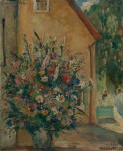 MILLIOTTI Nicolas 1874-1962,Bouquet of Flowers on the Porch,1934,MacDougall's GB 2023-06-21