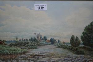 MILLS Arthur Wallis 1878-1940,windmill in a landscape,,1902,Lawrences of Bletchingley GB 2020-03-17