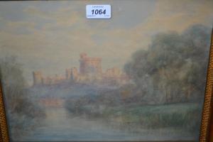 MILLS Edward,a misty view of Windsor Castle from the river,Lawrences of Bletchingley 2017-06-06