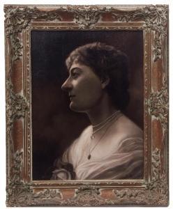 MILLS John 1800-1900,Portrait of Lizzie Darker Mills (nee Cooper),1904,Keys GB 2019-01-12