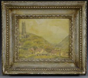 MILLS John,Village at Dusk,Bamfords Auctioneers and Valuers GB 2017-03-15