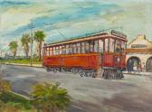 Mills Wilfrid Taylor 1912-1988,Pacific Electric Interurban Red Car - At Sant,John Moran Auctioneers 2018-03-27