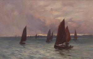 MILNE Joe 1857-1911,Seascape with fishing boats,Keys GB 2019-01-29