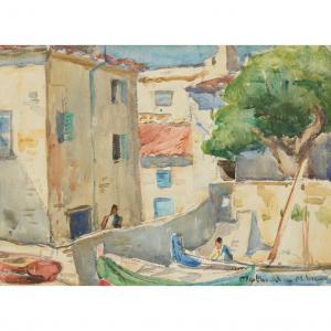 MILNE John Maclauchlan 1886-1957,HARBOUR SCENE, SOUTH OF FRANCE,Lyon & Turnbull GB 2023-12-07