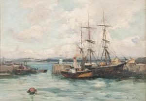 MILNE Joseph 1857-1911,An East Coast Harbour,1891,Bonhams GB 2016-04-12