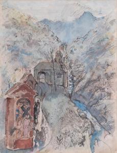 MILNE Malcolm 1887-1954,Waterfall behind Locarno on the Swiss-Italian ,Bearnes Hampton & Littlewood 2024-02-13