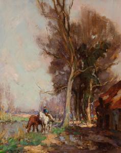 MILNE William Wall 1865-1949,HORSES WATERING,Lyon & Turnbull GB 2021-03-10