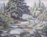 MILNER Donald Ewart 1898-1993,Awooded stream with houses,Dreweatt-Neate GB 2003-12-09