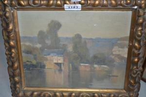 MILNER Fred 1860-1939,an estuary scene with watermill,Lawrences of Bletchingley GB 2019-01-29