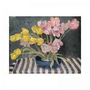 MILNER William M 1924-1931,a bowl of yellow and red tulips,Sotheby's GB 2002-05-01